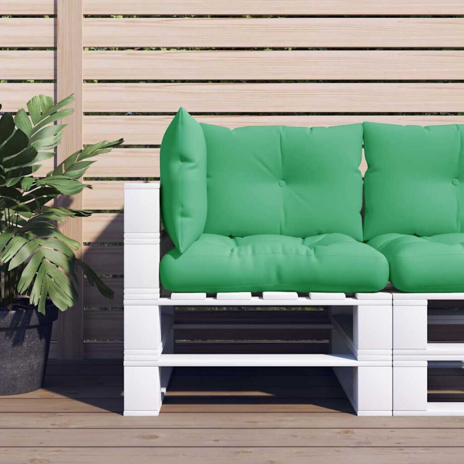 vidaXL Palletkussens 3 st stof groen afbeelding 1