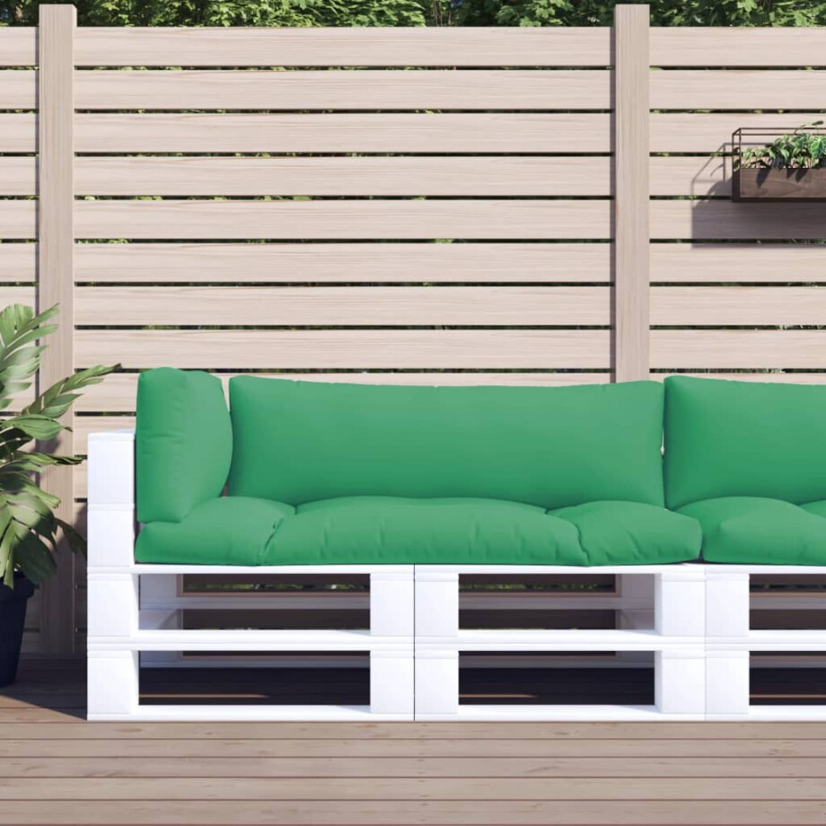 vidaXL Palletkussens 3 st stof groen vidaXL Palletkussens 3 st stof groen afbeelding 1