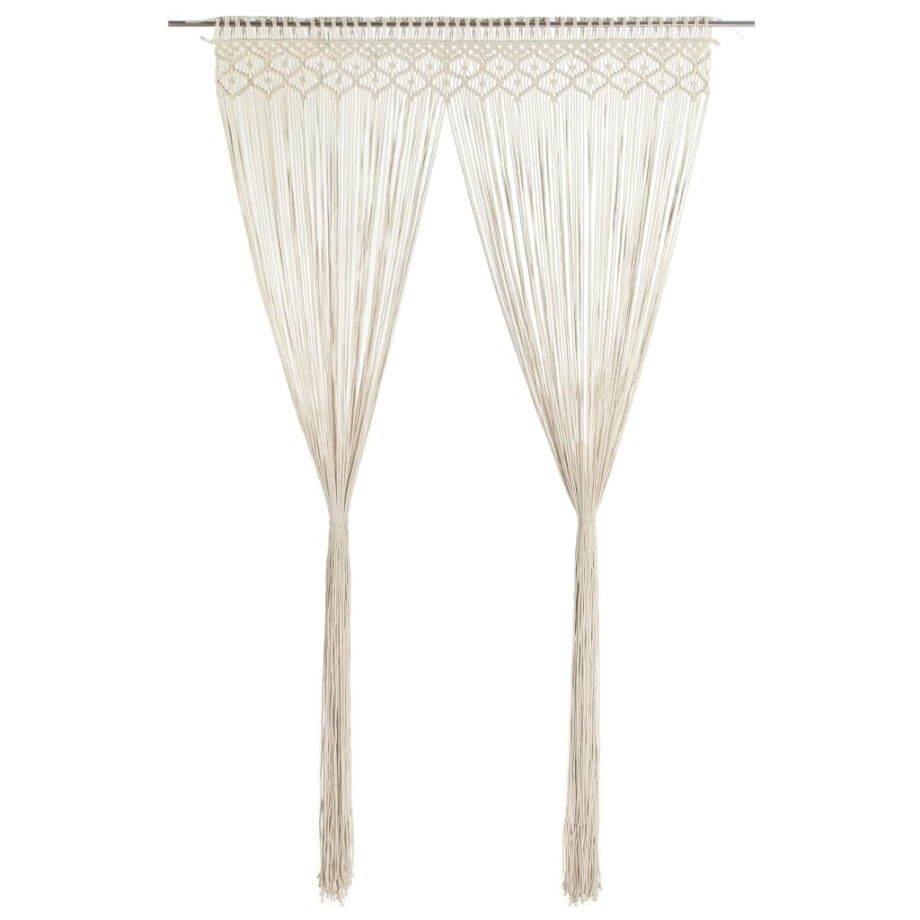 vidaXL Gordijn macramé 140x240 cm katoen vidaXL Gordijn macramé 140x240 cm katoen afbeelding 1