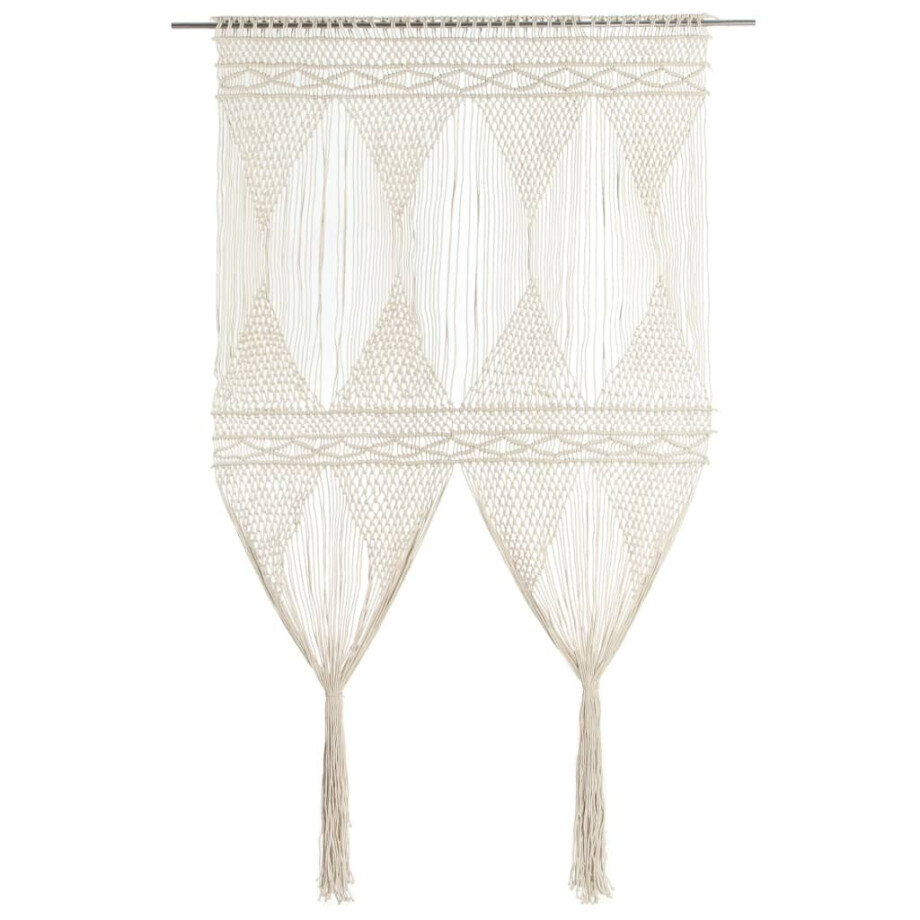 vidaXL Gordijn macramé 140x240 cm katoen vidaXL Gordijn macramé 140x240 cm katoen afbeelding 1