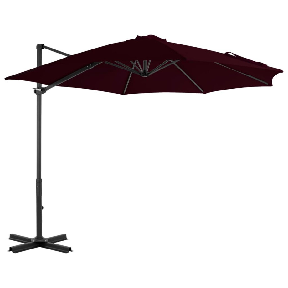 vidaXL Zweefparasol met aluminium paal 300 cm rood vidaXL Zweefparasol met aluminium paal 300 cm rood afbeelding 1