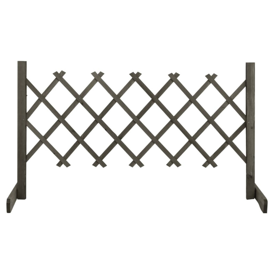 vidaXL Tuinlatwerk 120x60 cm massief vurenhout grijs afbeelding 1