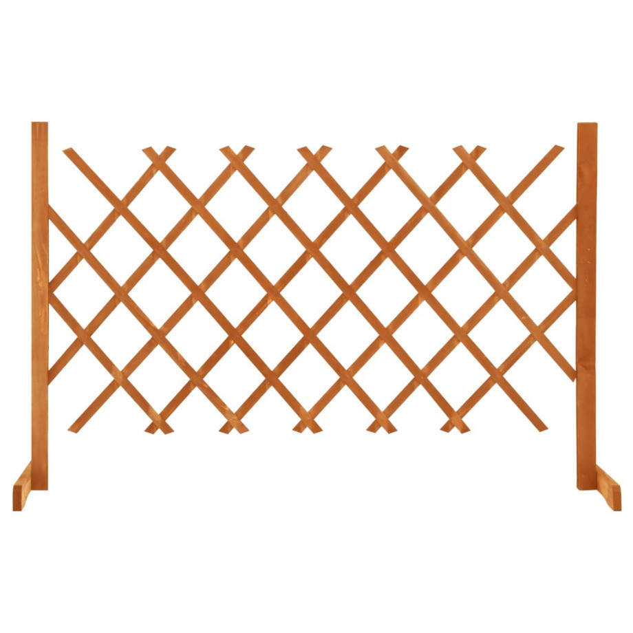 vidaXL Tuinlatwerk 120x90 cm massief vurenhout oranje afbeelding 1