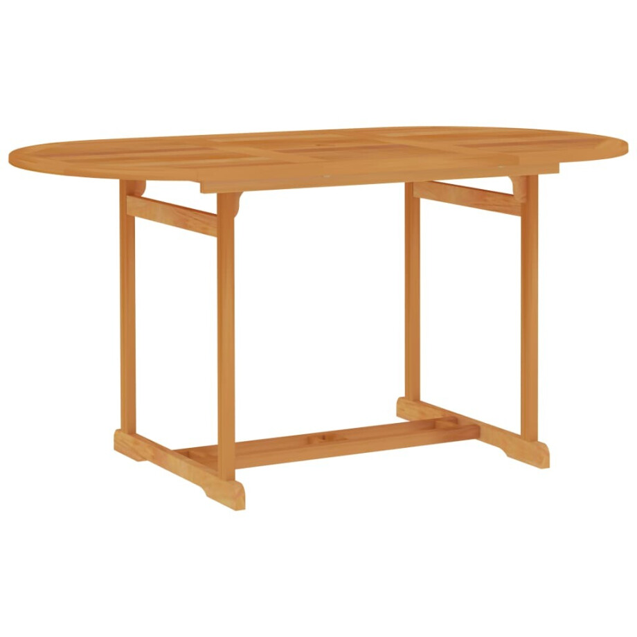 vidaXL Tuintafel 150x90x75 cm massief teakhout afbeelding 1
