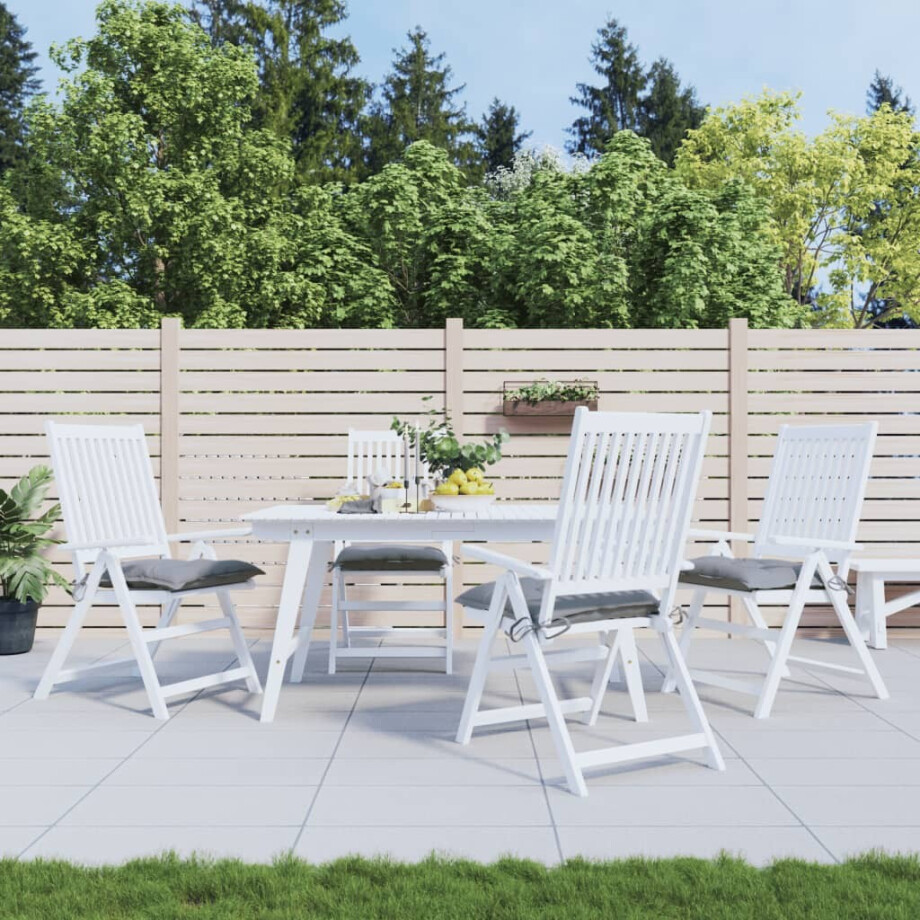 vidaXL Stoelkussens 4 st 40x40x7 cm oxford stof grijs afbeelding 1