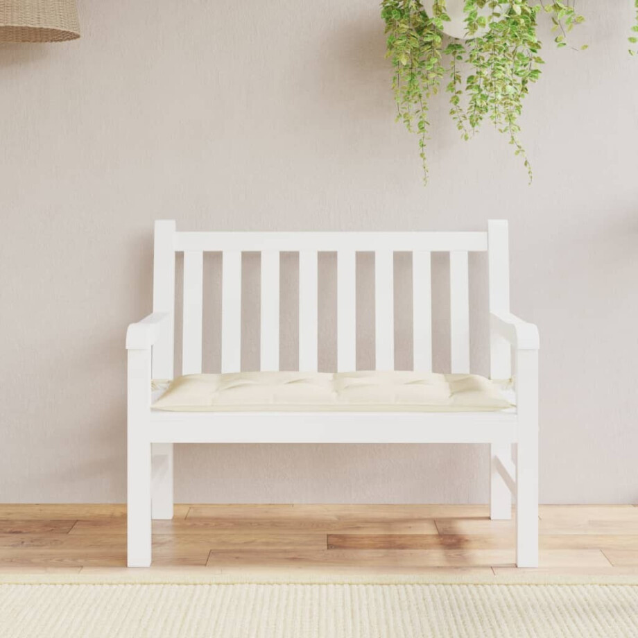 vidaXL Tuinbankkussen 100x50x7 cm oxford stof crèmekleurig vidaXL Tuinbankkussen 100x50x7 cm oxford stof crèmekleurig afbeelding 1