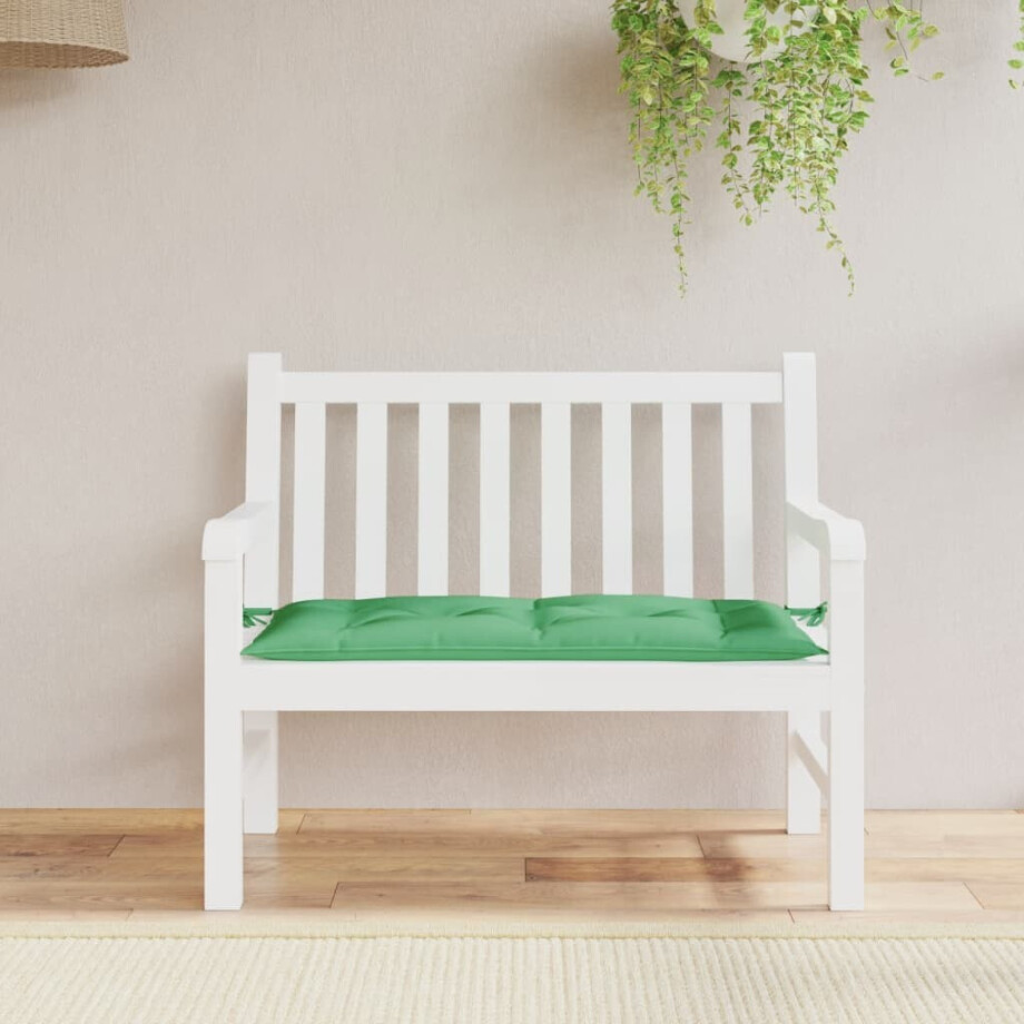 vidaXL Tuinbankkussen 100x50x7 cm oxford stof groen vidaXL Tuinbankkussen 100x50x7 cm oxford stof groen afbeelding 1