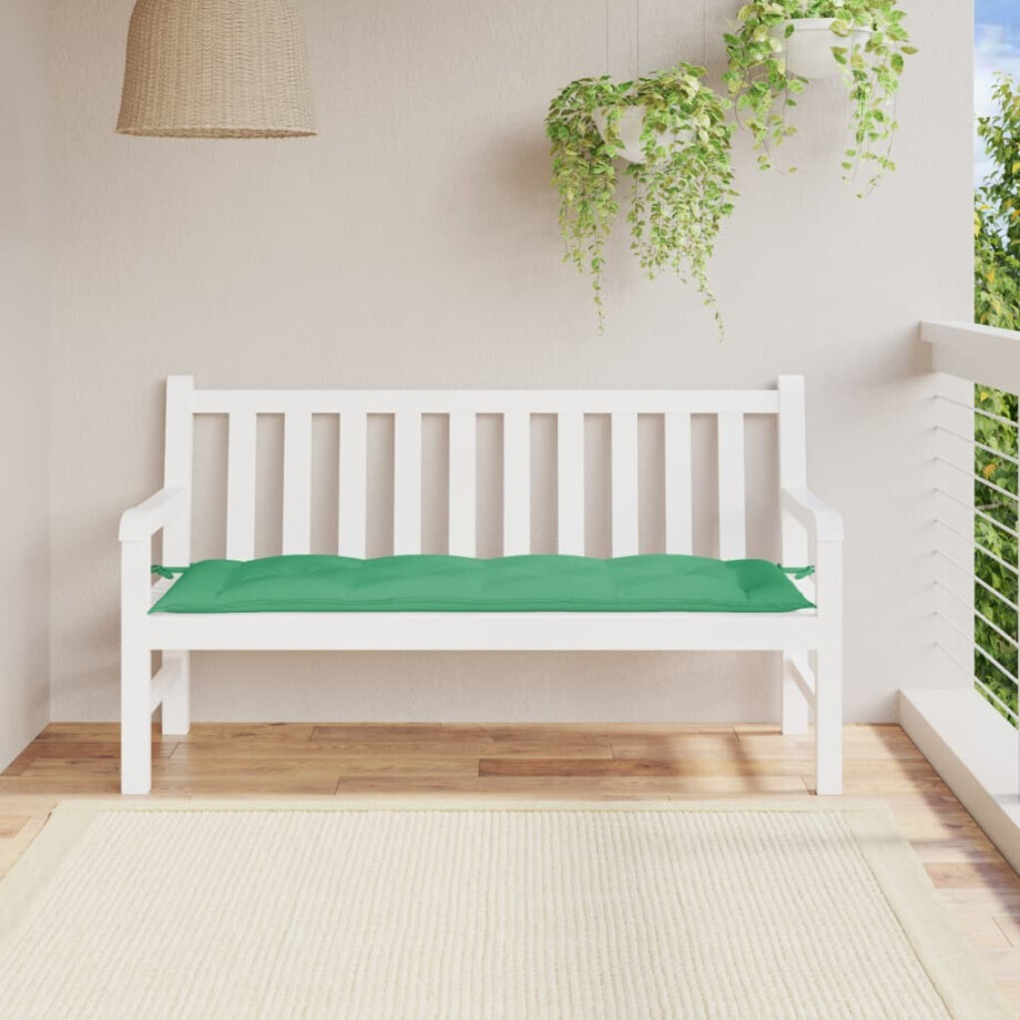 vidaXL Tuinbankkussen 150x50x7 cm oxford stof groen afbeelding 1