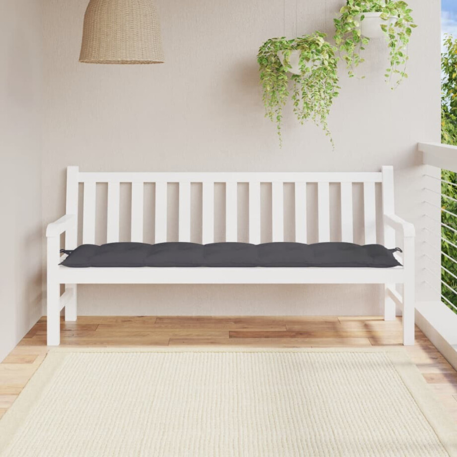 vidaXL Tuinbankkussen 180x50x7 cm oxford stof antracietkleurig afbeelding 1