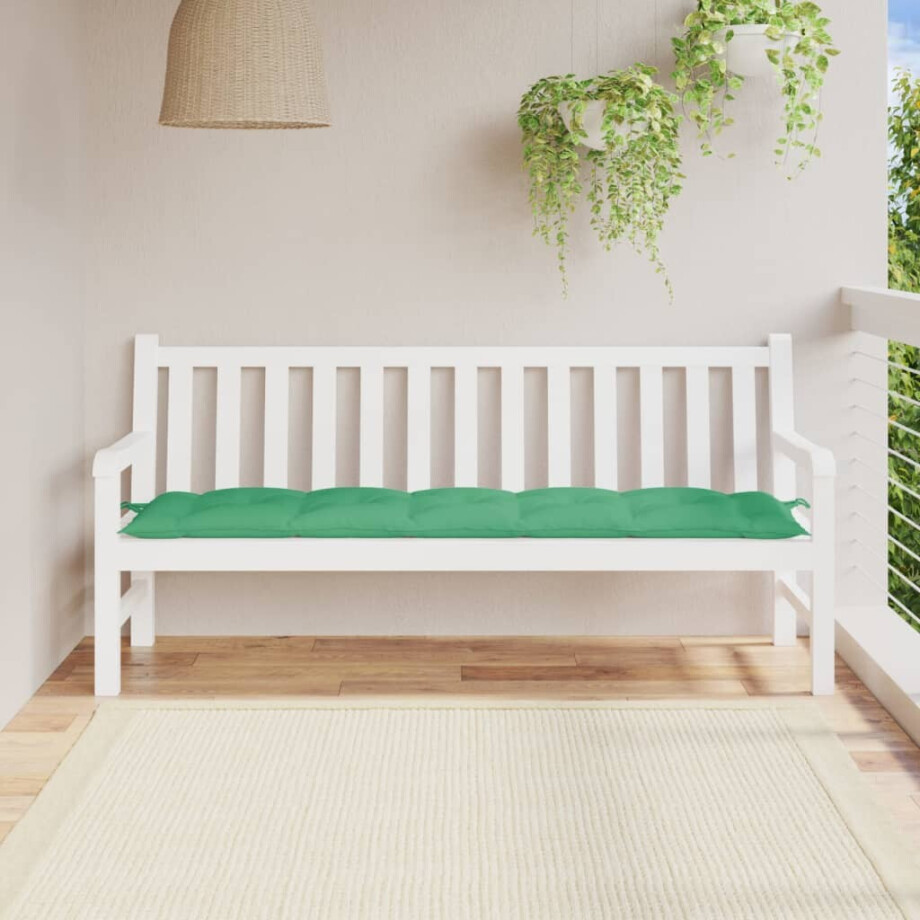 vidaXL Tuinbankkussen 180x50x7 cm oxford stof groen afbeelding 1