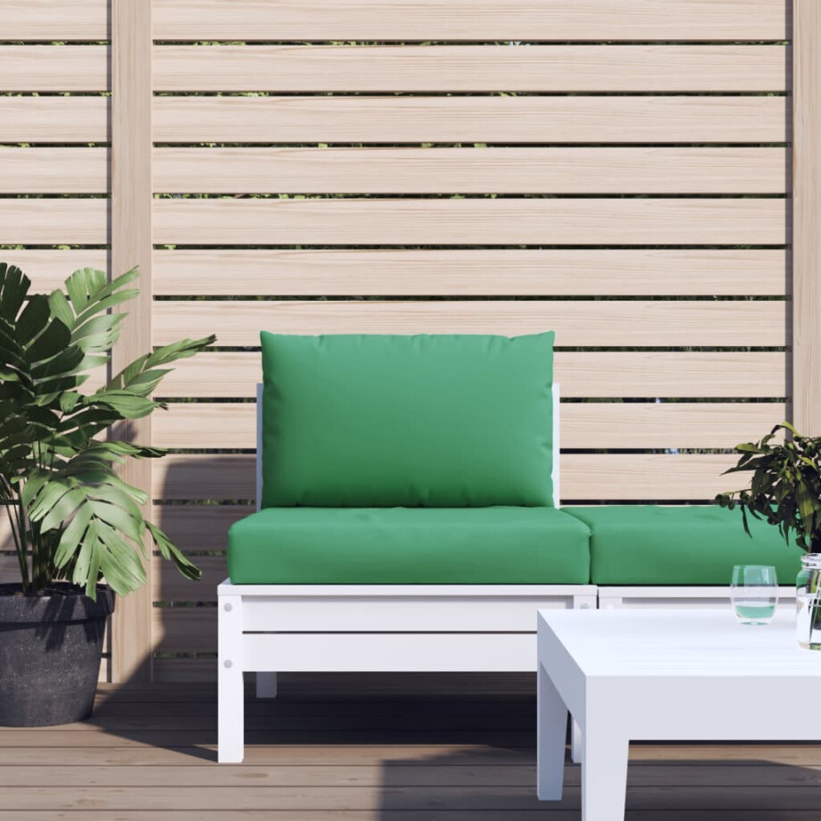 vidaXL Palletkussens 2 st stof groen afbeelding 1