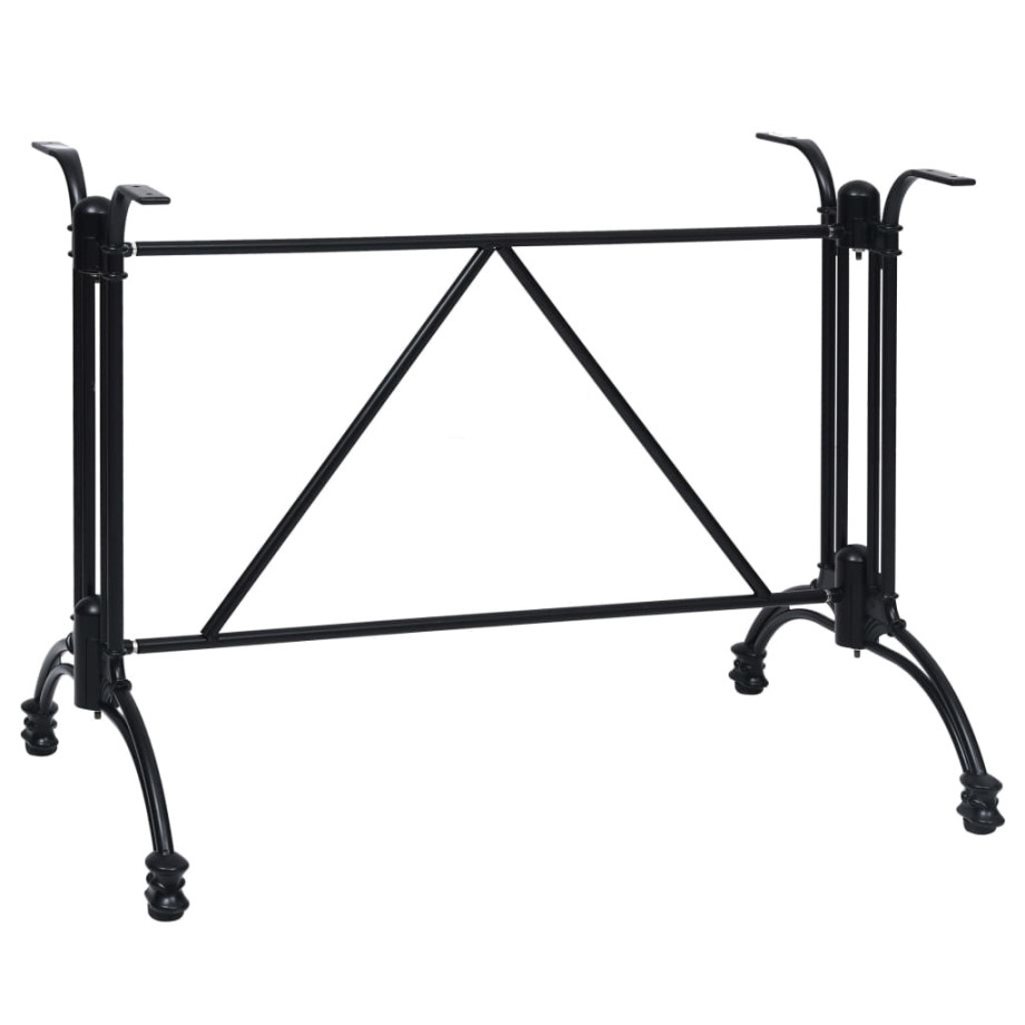vidaXL Bistrotafelpoot 93x60x72 cm gietaluminium zwart afbeelding 1