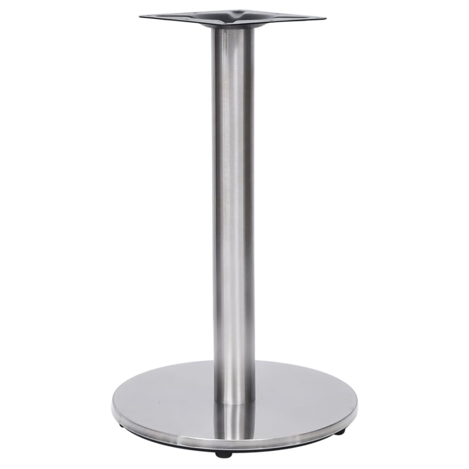 vidaXL Bistrotafelpoot Ø45x72 cm roestvrij staal zilverkleurig afbeelding 1