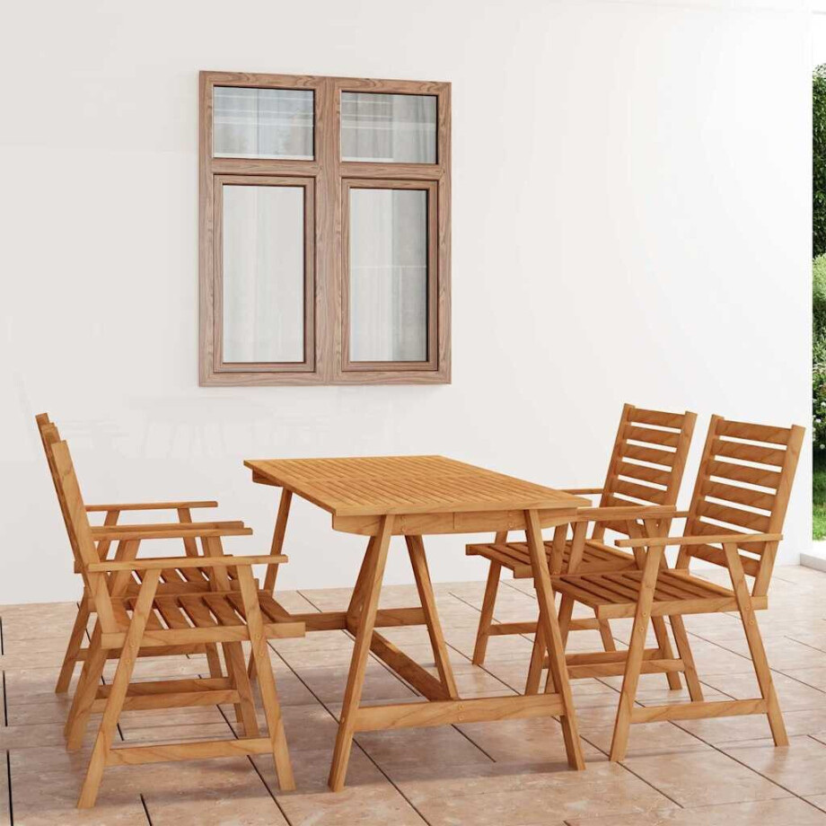 vidaXL 5-delige Tuinset massief acaciahout afbeelding 1