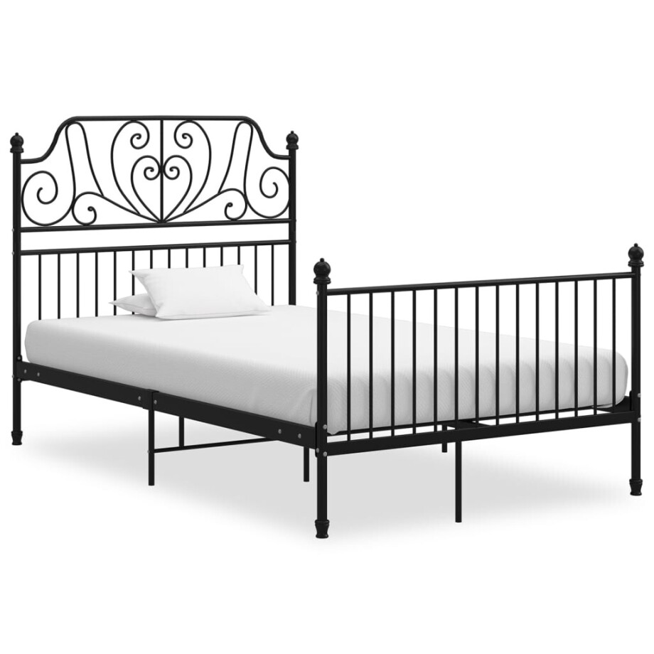 vidaXL Bedframe metaal zwart 120x200 cm vidaXL Bedframe metaal zwart 120x200 cm afbeelding 1