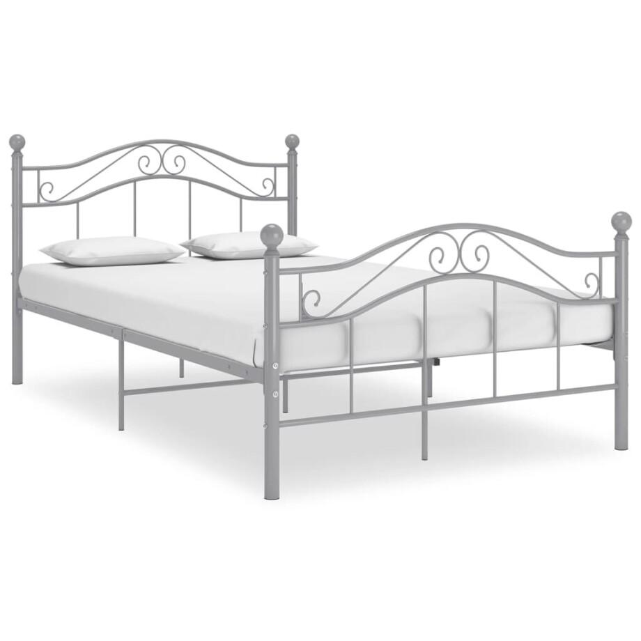vidaXL Bedframe metaal grijs 120x200 cm vidaXL Bedframe metaal grijs 120x200 cm afbeelding 1