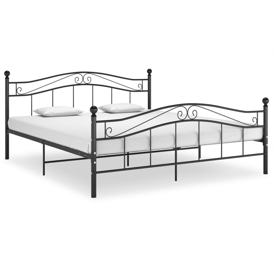 vidaXL Bedframe metaal zwart 200x200 cm afbeelding 1