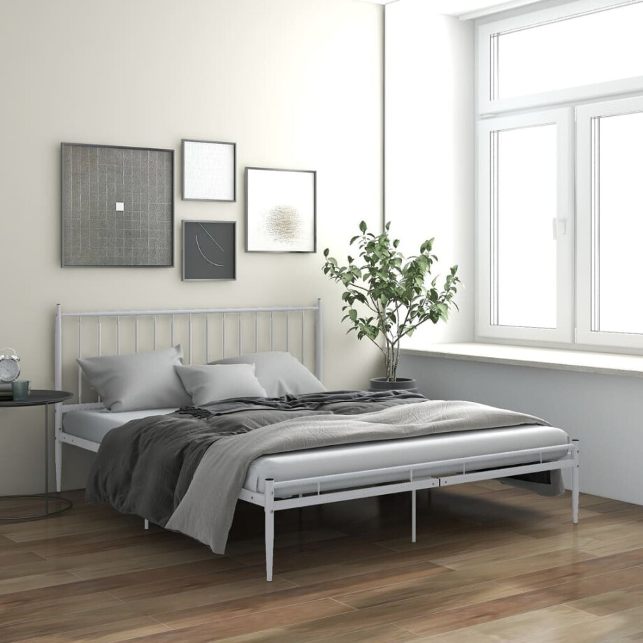vidaXL Bedframe metaal wit 180x200 cm vidaXL Bedframe metaal wit 180x200 cm afbeelding 1