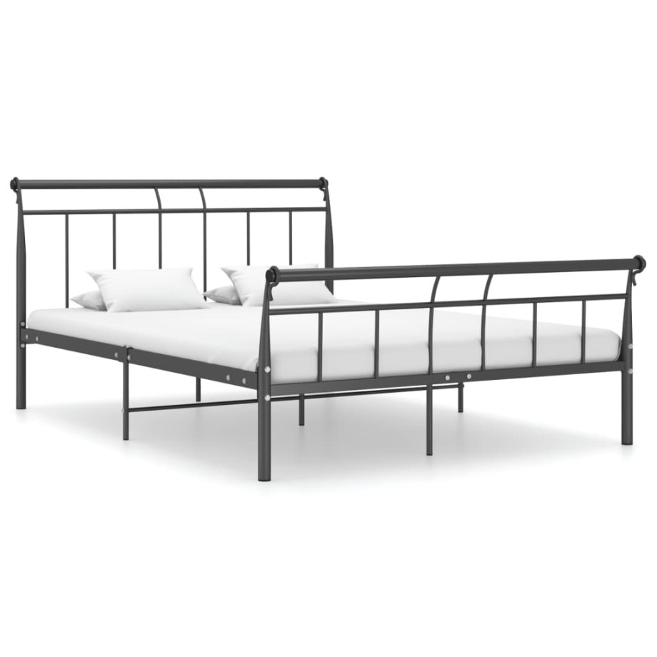 vidaXL Bedframe metaal zwart 140x200 cm afbeelding 1