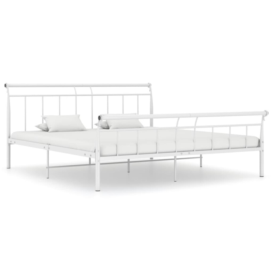 vidaXL Bedframe metaal wit 180x200 cm vidaXL Bedframe metaal wit 180x200 cm afbeelding 1