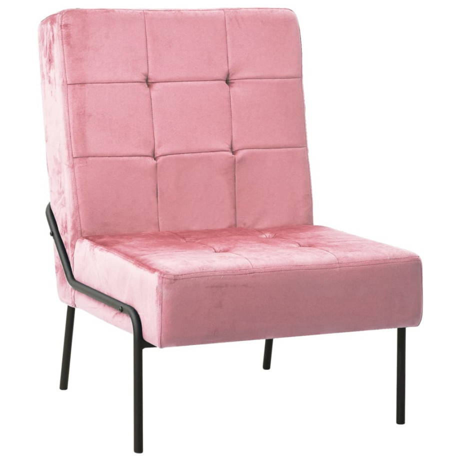 vidaXL Relaxstoel 65x79x87 cm fluweel roze afbeelding 1