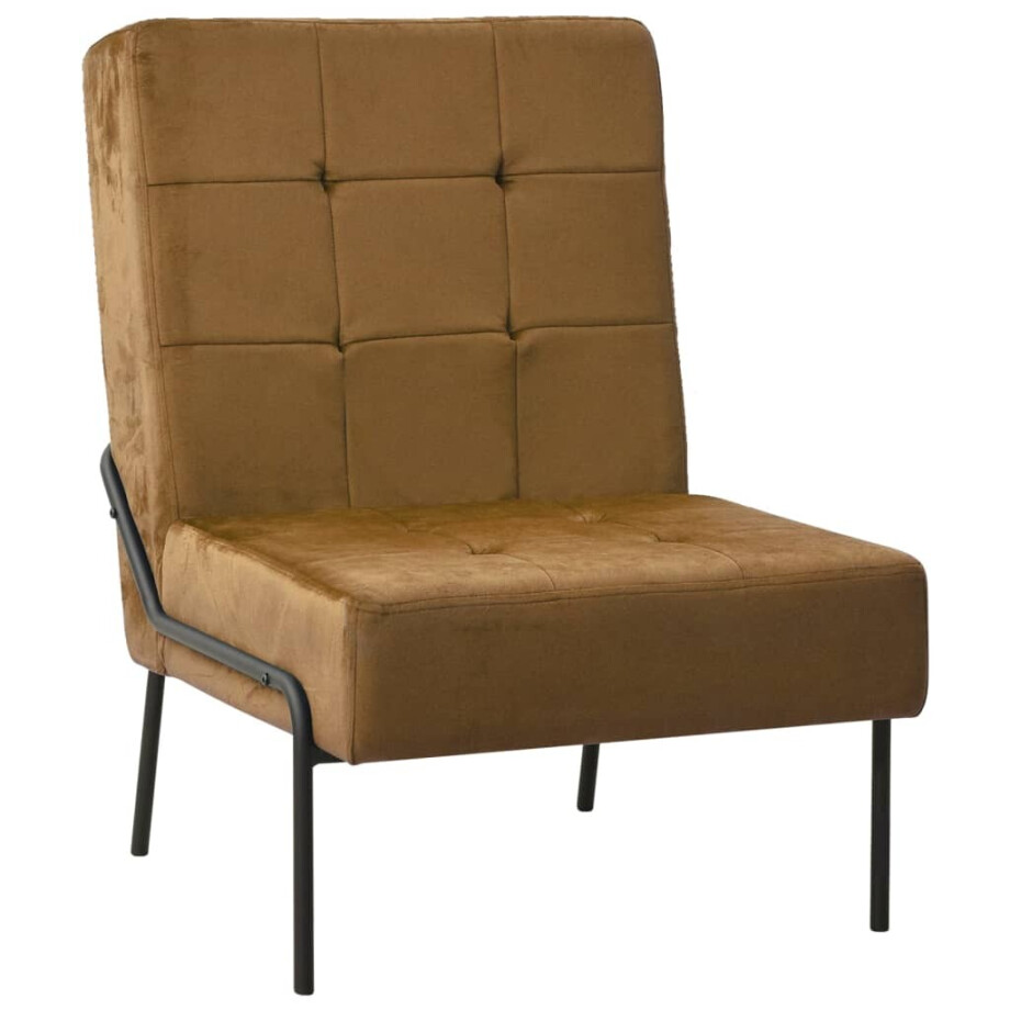 vidaXL Relaxstoel 65x79x87 cm fluweel bruin vidaXL Relaxstoel 65x79x87 cm fluweel bruin afbeelding 1