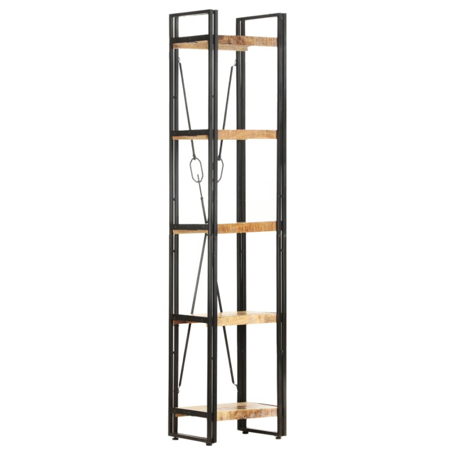 vidaXL Boekenkast met 5 schappen 40x30x180 cm massief mangohout afbeelding 1