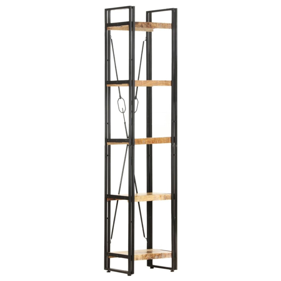 vidaXL Boekenkast met 5 schappen 40x30x180 cm massief mangohout vidaXL Boekenkast met 5 schappen 40x30x180 cm massief mangohout afbeelding 1