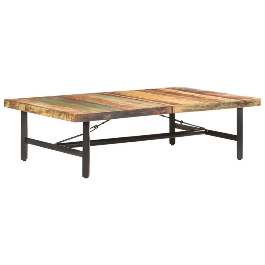 vidaXL Salontafel 142x90x42 cm massief gerecycled hout afbeelding 1