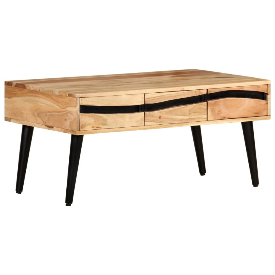 vidaXL Salontafel 88x50x42 cm massief acaciahout afbeelding 1