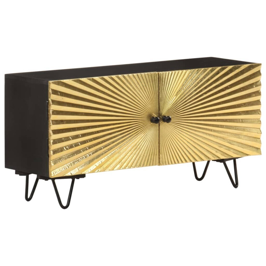 vidaXL Tv-meubel 90x30x45 cm massief mangohout vidaXL Tv-meubel 90x30x45 cm massief mangohout afbeelding 1