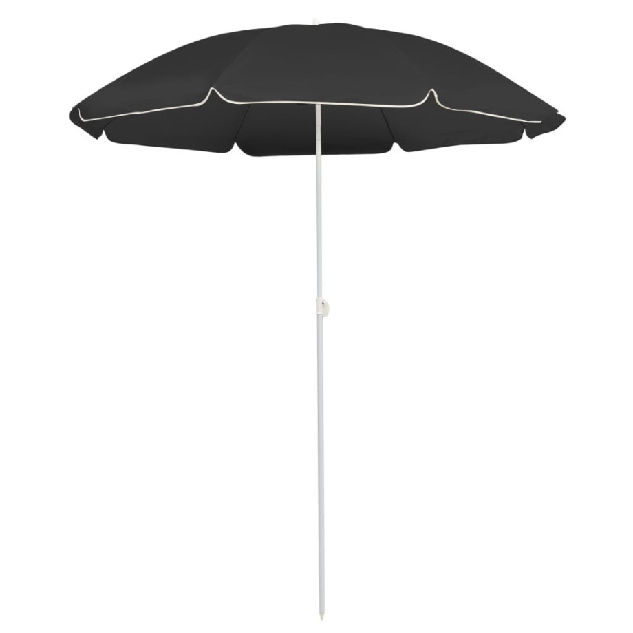 vidaXL Parasol met stalen paal 180 cm antracietkleurig afbeelding 1