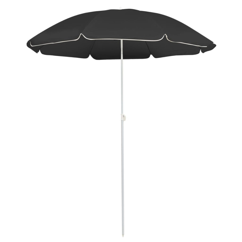 vidaXL Parasol met stalen paal 180 cm antracietkleurig vidaXL Parasol met stalen paal 180 cm antracietkleurig afbeelding 1