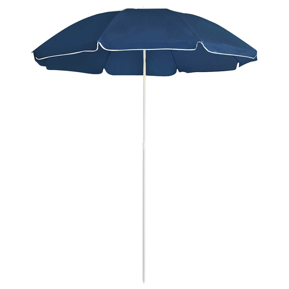 vidaXL Parasol met stalen paal 180 cm blauw afbeelding 1