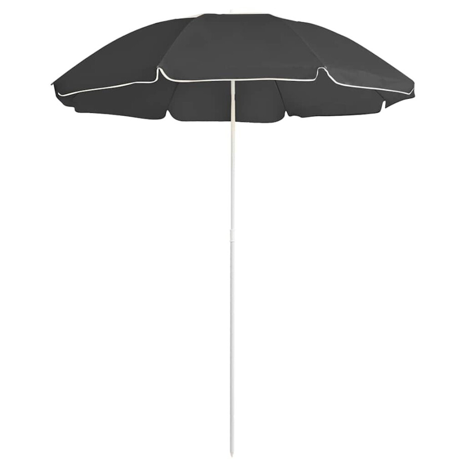 vidaXL Parasol met stalen paal 180 cm antracietkleurig vidaXL Parasol met stalen paal 180 cm antracietkleurig afbeelding 1