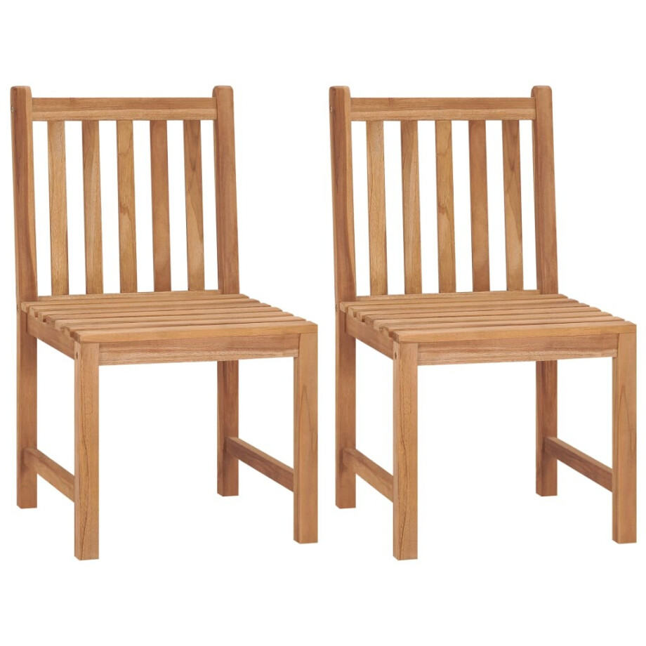 vidaXL Tuinstoelen 2 st massief teakhout afbeelding 1