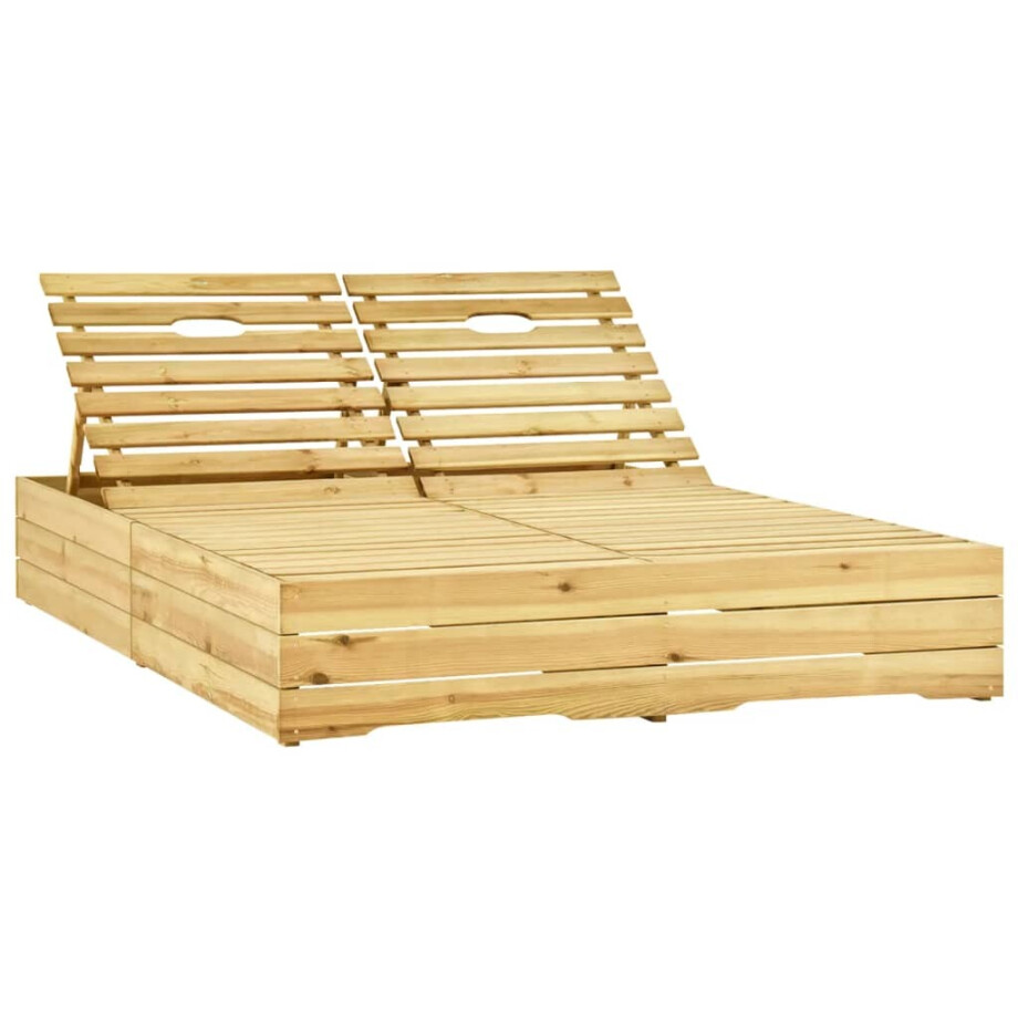 vidaXL Ligbed tweepersoons groen geïmpregneerd grenenhout vidaXL Ligbed tweepersoons groen geïmpregneerd grenenhout afbeelding 1