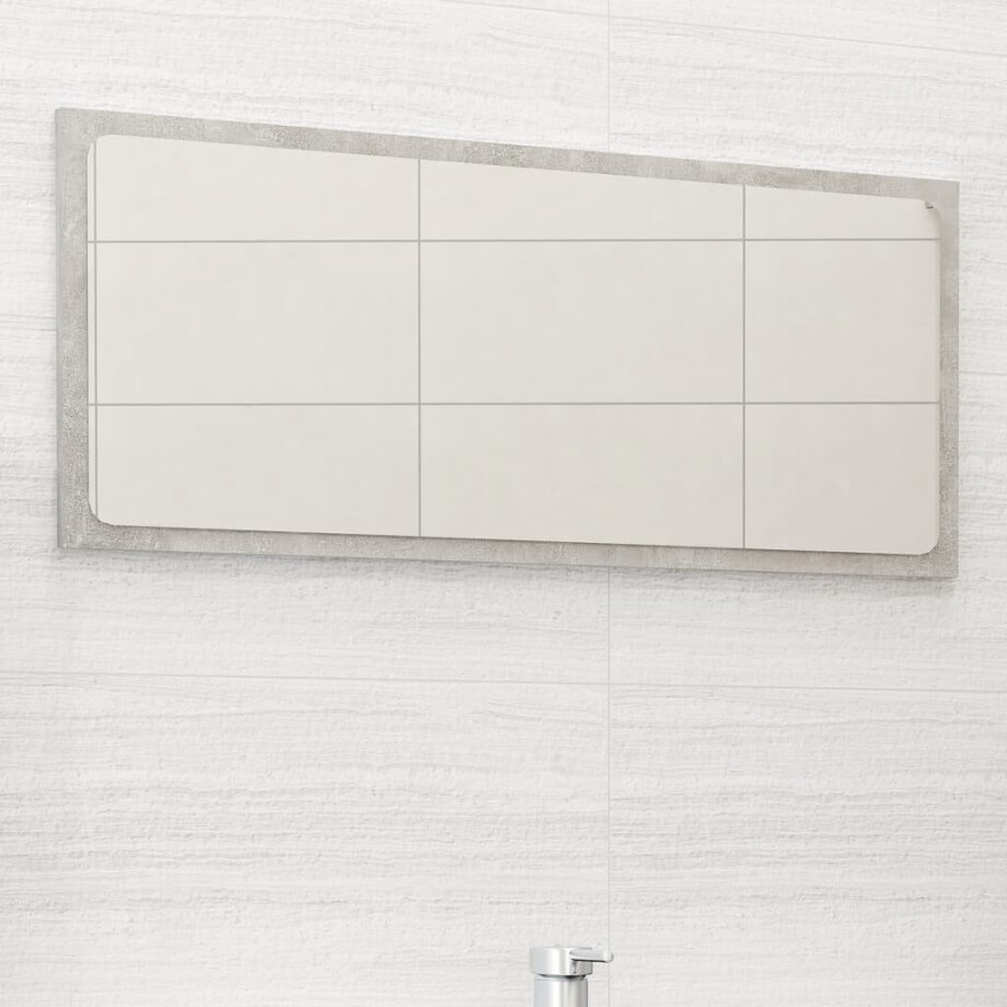 vidaXL Badkamerspiegel 80x1,5x37 cm spaanplaat betongrijs afbeelding 1