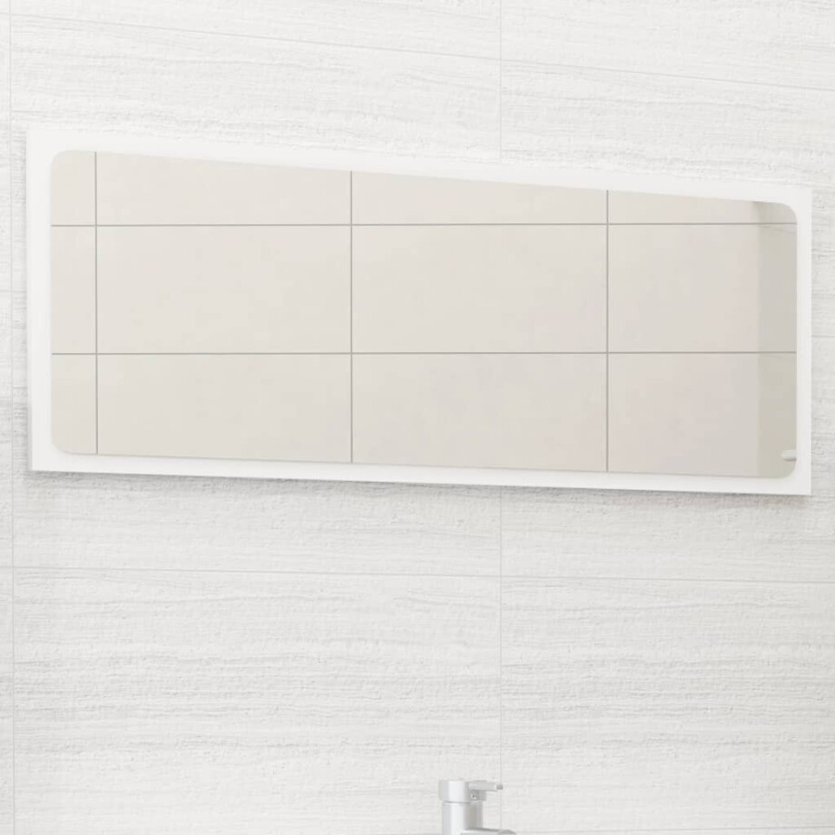 vidaXL Badkamerspiegel 90x1,5x37 cm spaanplaat wit afbeelding 1