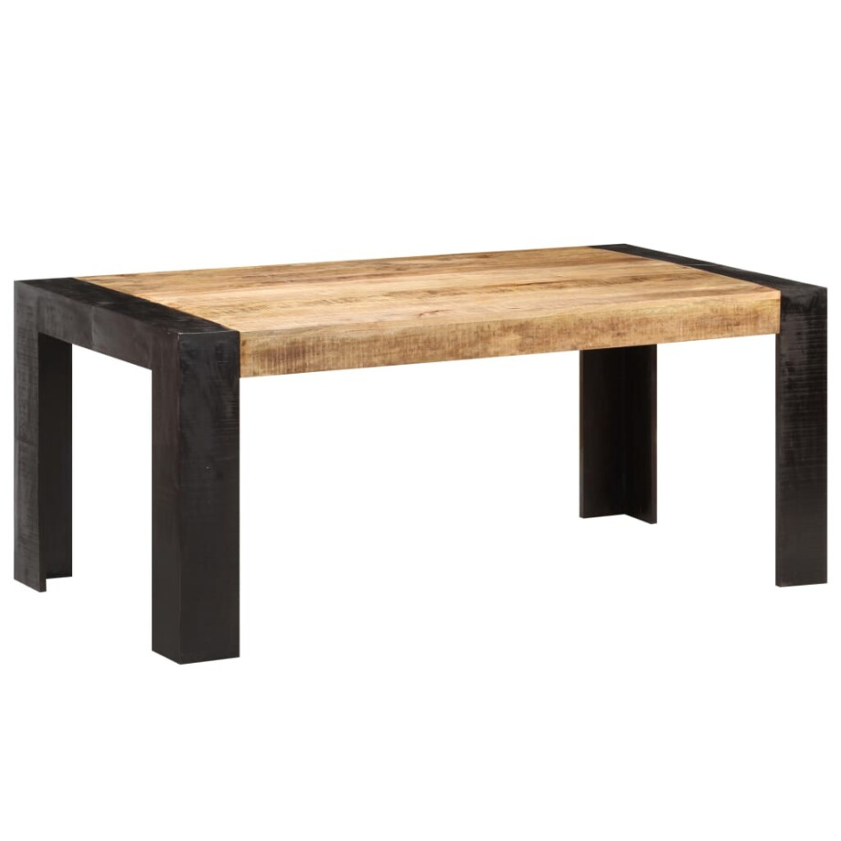 vidaXL Eettafel 180x90x76 cm massief mangohout afbeelding 1