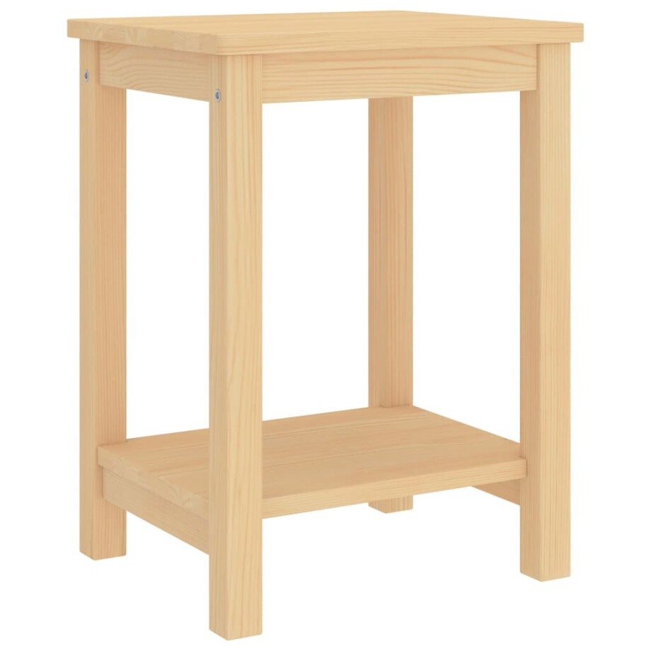 vidaXL Nachtkastje 35x30x47 cm massief grenenhout naturel afbeelding 1