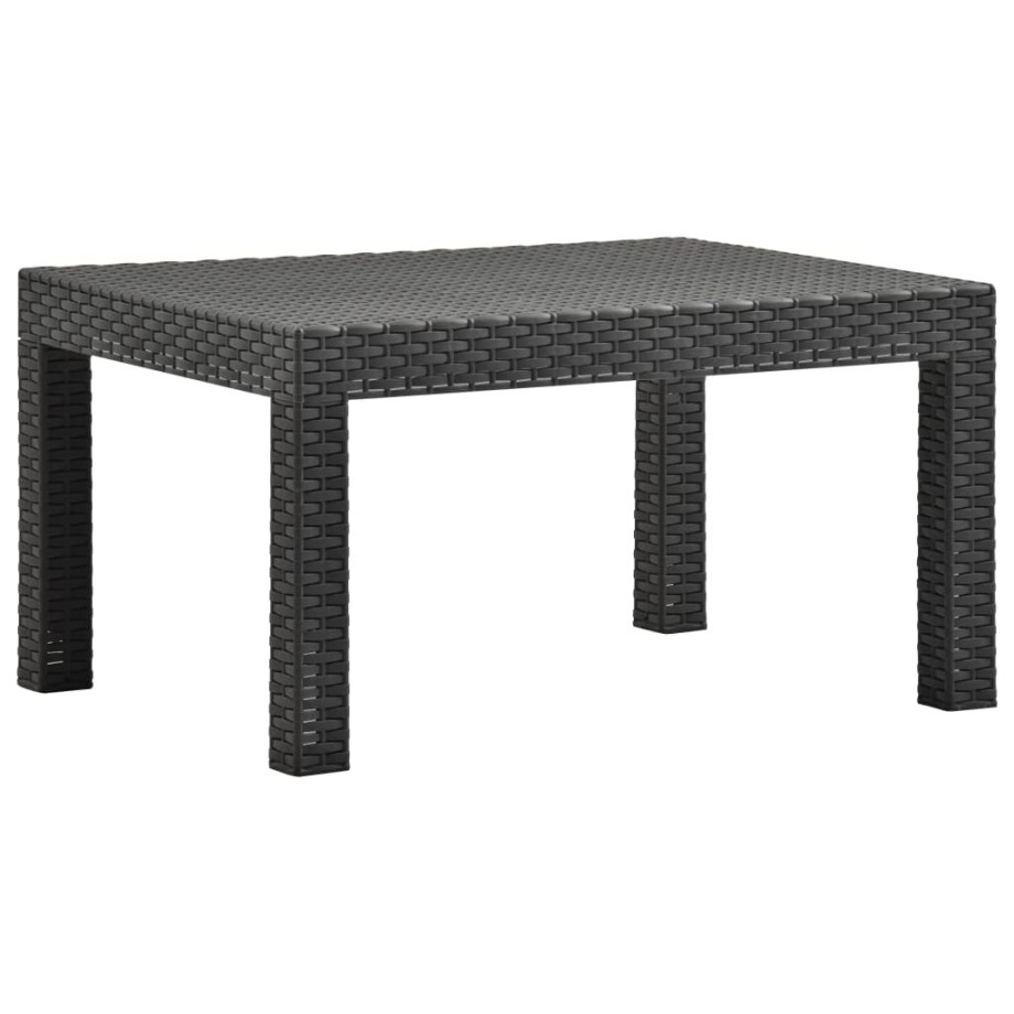 vidaXL Tuintafel 58x58x41 cm PP rattan antracietkleurig afbeelding 1