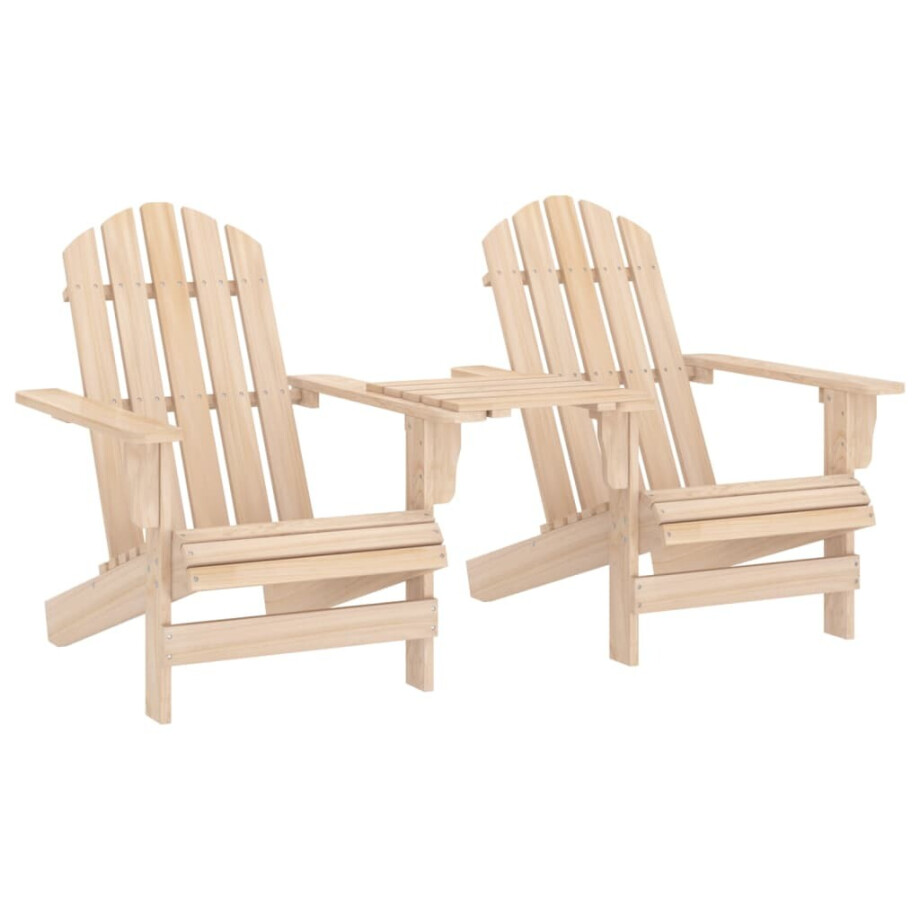 vidaXL Tuinstoelen Adirondack met tafeltje massief vurenhout afbeelding 1