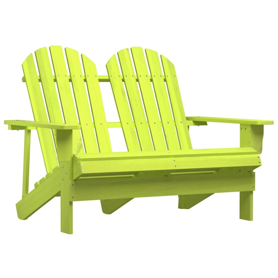vidaXL Tuinstoel 2-zits Adirondack massief vurenhout groen afbeelding 1