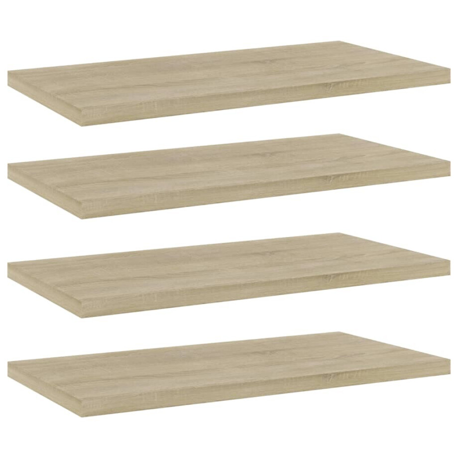 vidaXL Wandschappen 4 st 40x20x1,5 cm bewerkt hout sonoma eikenkleurig afbeelding 1