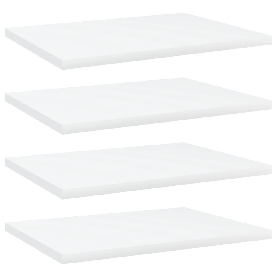 vidaXL Wandschappen 4 st 40x30x1,5 cm spaanplaat wit afbeelding 