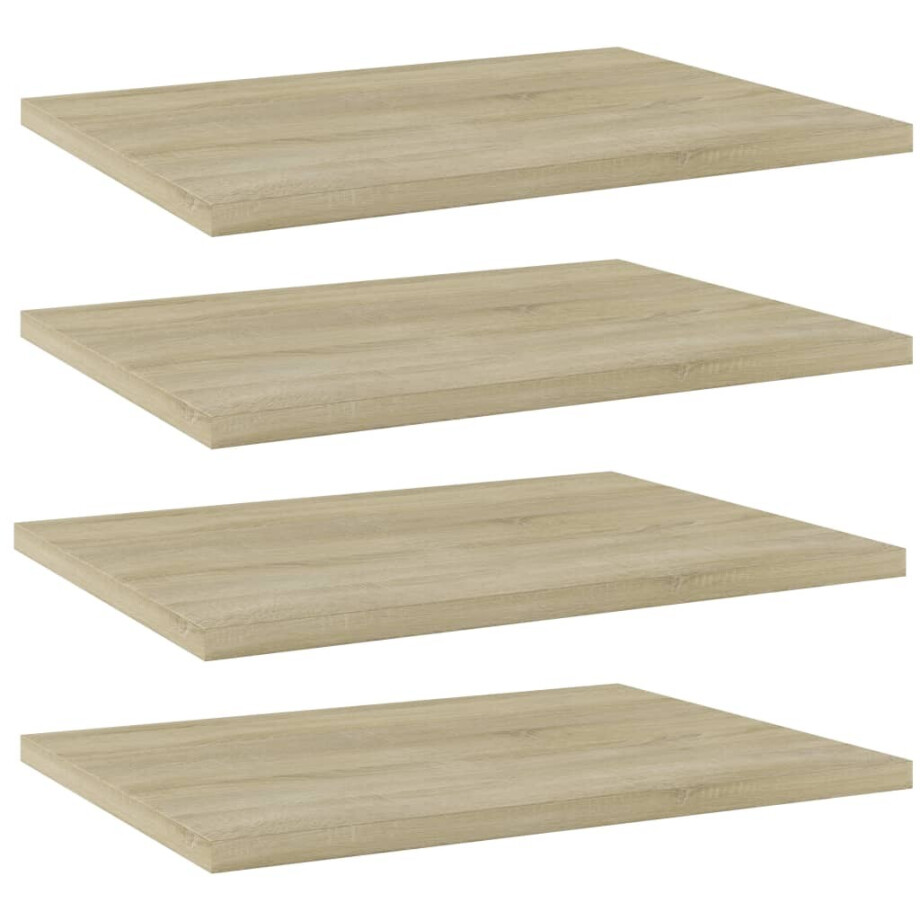 vidaXL Wandschappen 4 st 40x30x1,5 cm bewerkt hout sonoma eikenkleurig afbeelding 1