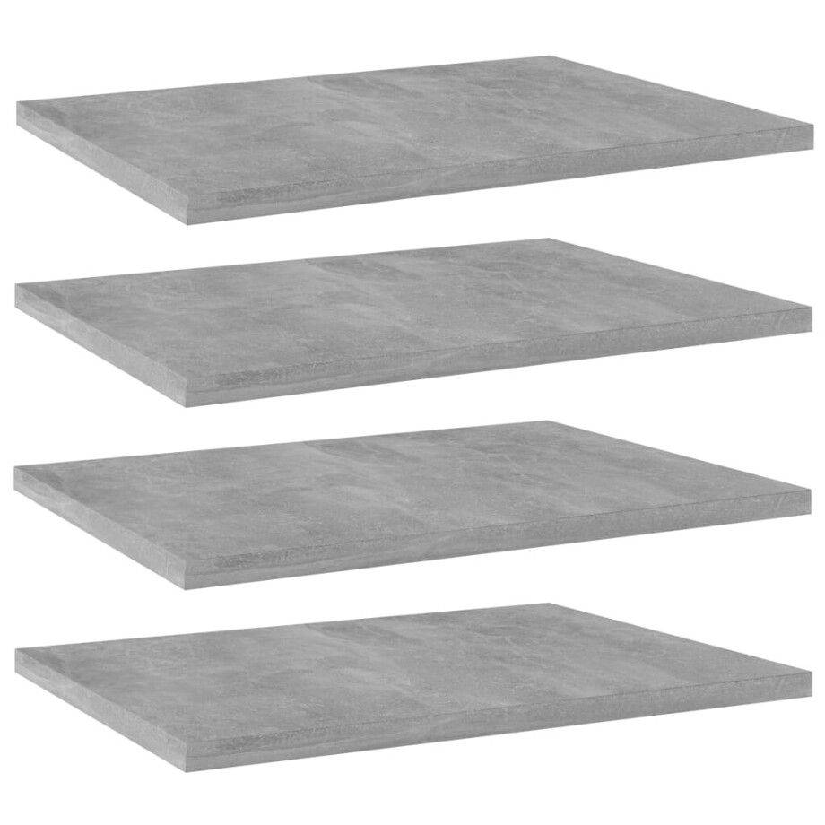vidaXL Wandschappen 4 st 40x30x1,5 cm bewerkt hout betongrijs afbeelding 1