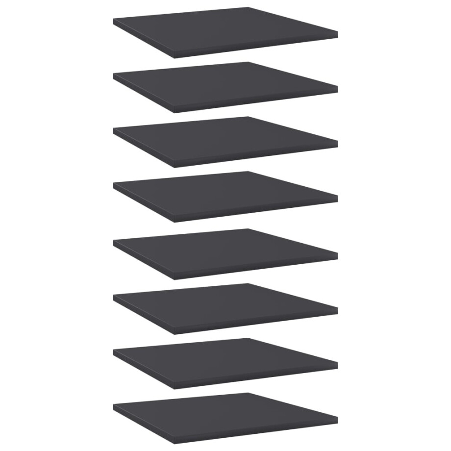 vidaXL Wandschappen 8 st 40x40x1,5 cm bewerkt hout grijs vidaXL Wandschappen 8 st 40x40x1,5 cm bewerkt hout grijs afbeelding 1