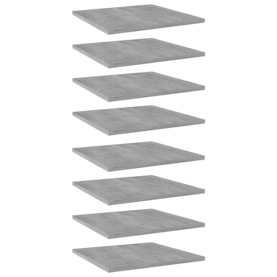 vidaXL Wandschappen 8 st 40x40x1,5 cm bewerkt hout betongrijs vidaXL Wandschappen 8 st 40x40x1,5 cm bewerkt hout betongrijs afbeelding 1